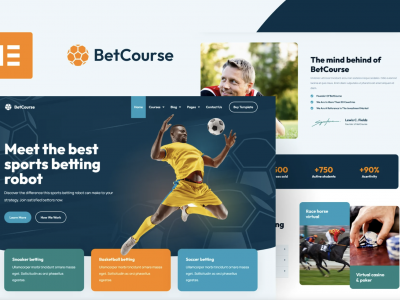 BetCourse - Sports Betting & Prediction Course Elementor Pro Template Kit