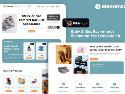 Bibishup - Baby & Kids Ecommerce Elementor Pro Template Kit
