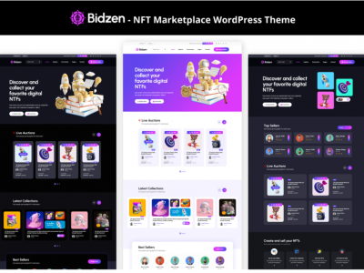 Bidzen - NFT Marketplace WordPress Theme