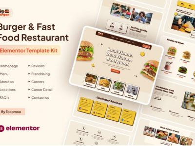 BigBurger - Burger & Fast Food Restaurant Elementor Template Kit