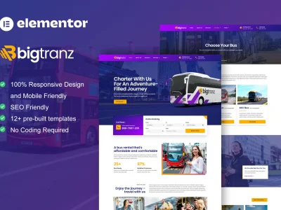 BigTranz - Bus Charter Service & Rental Elementor Template Kit