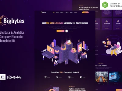Bigbytes – Big Data & Analytics Company Elementor Template Kit