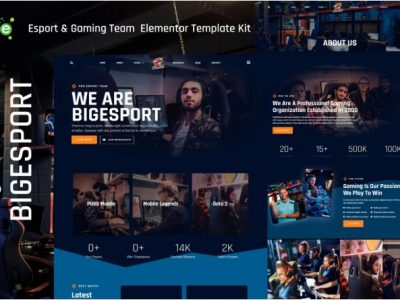 Bigesport - Esport & Gaming Team Elementor Template Kit