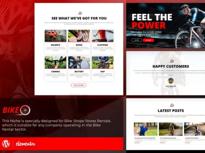 Bikeo - Cycling Club Elementor Template Kit