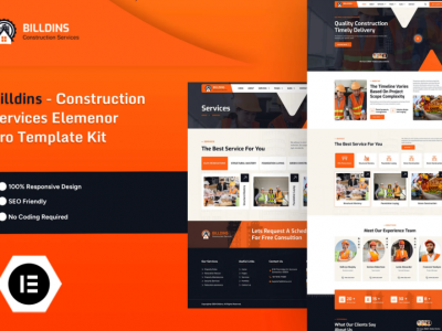 Billdins - Construction Services Elemenor Pro Template Kit