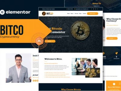 Bitco - Bitcoin & Cryptocurrency Elementor Template Kit