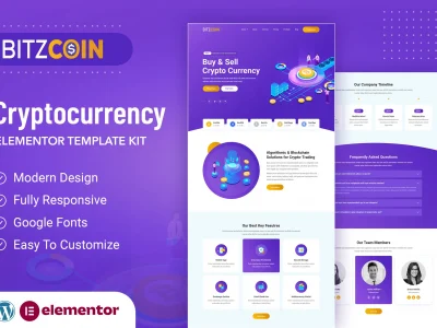 BitzCoin - Crypto Exchange Elementor Template Kit