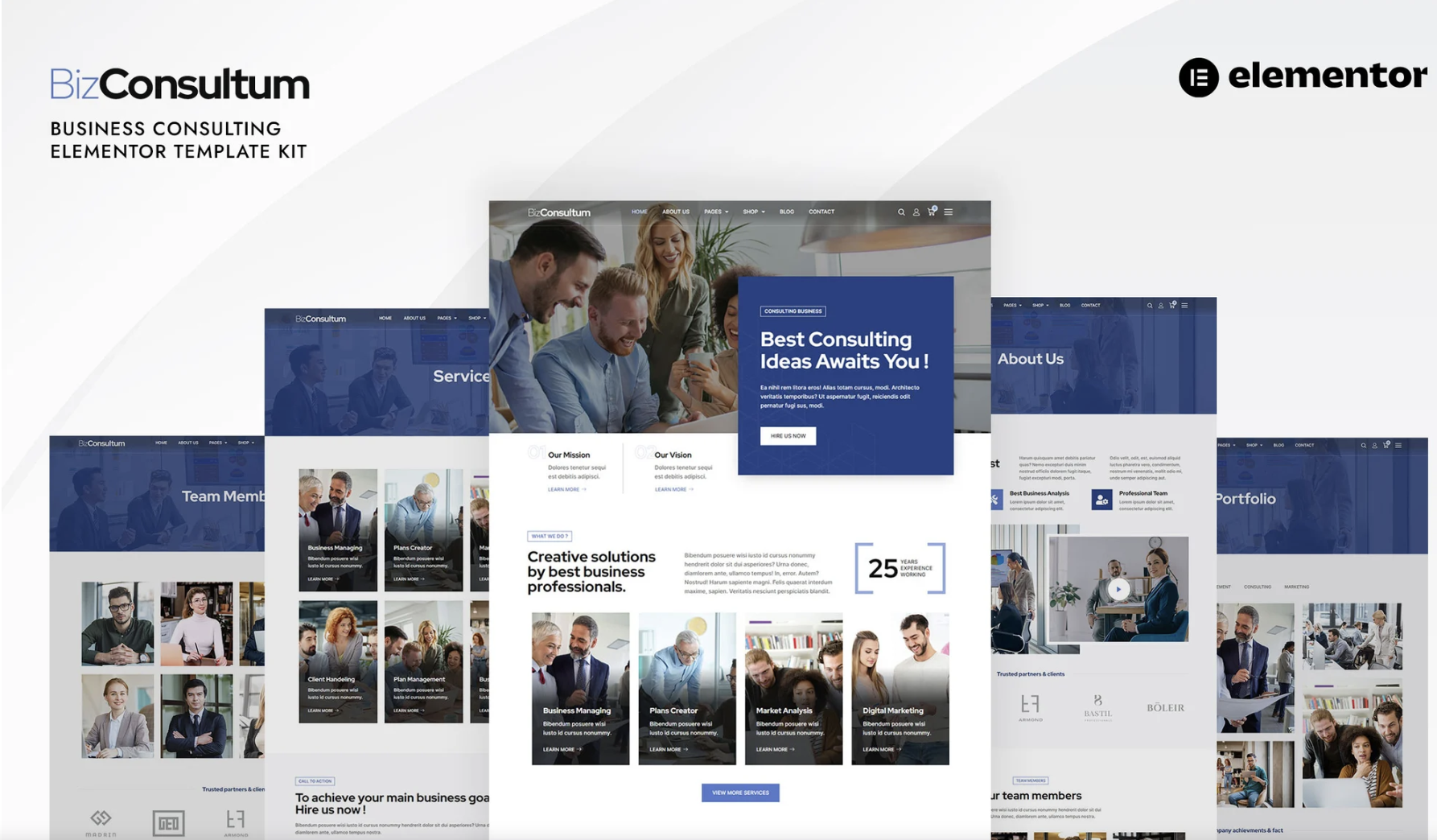 Bizconsultum - Business Consulting Elementor Template Kit