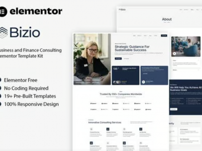 Bizio - Business and Finance Consulting Elementor Template Kit