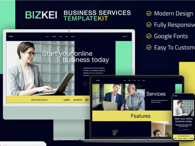 Bizkei | Business & Services Elementor Template Kit