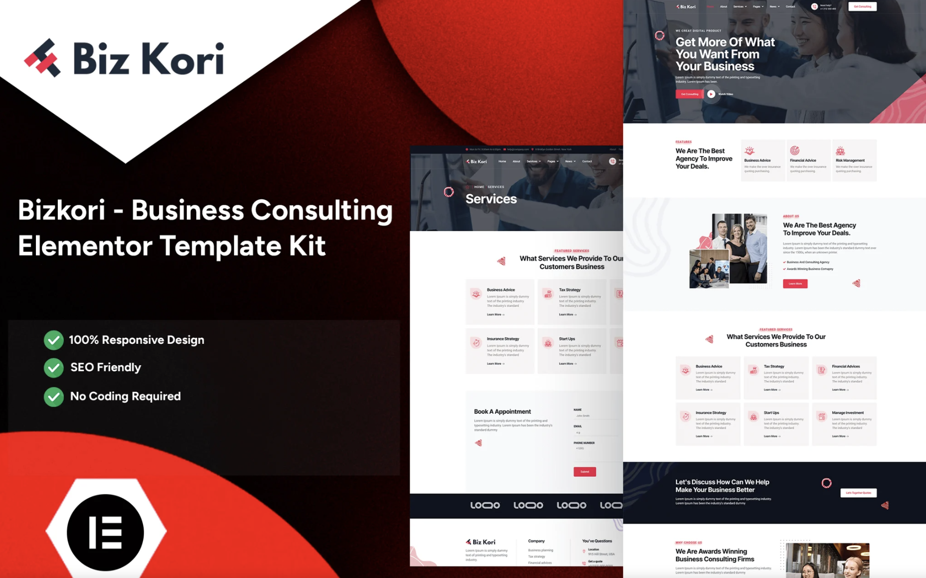 Bizkori - Business Consulting Elementor Pro Template Kit
