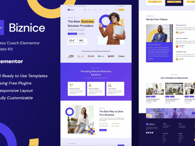 Biznice - Business Coach Elementor Template Kit