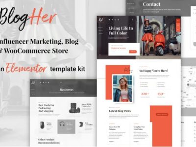 BlogHer - Influencer Marketing Elementor Template Kit