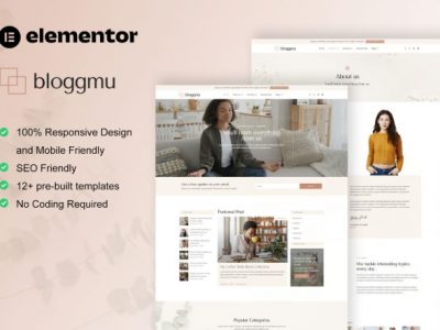 Bloggmu - Feminine Blog Elementor Template Kit