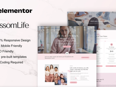 BlossomLife - Woman Life Coach & Consulting Elementor Template Kit