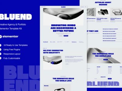 Bluend - Creative Agency & Portfolio Elementor Template Kit