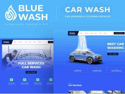 Bluewash - Car Washing & Cleaning Services Template Kit