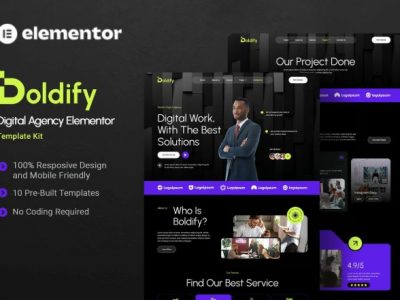 Boldify - Digital Agency Elementor Template Kit