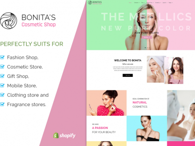 Bonita  Cosmetics, Salon Shopify Theme