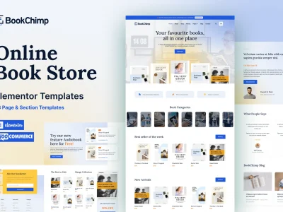 BookChimp - Online Book Store Website Elementor Template Kit