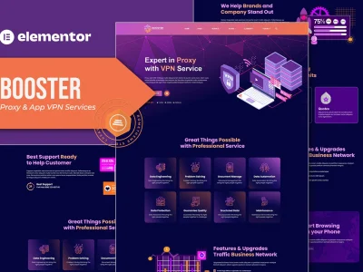 Booster - Proxy & App VPN Service Elementor Template Kit