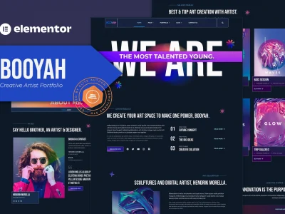 Booyah - Creative Artist Portfolio Elementor Template Kit