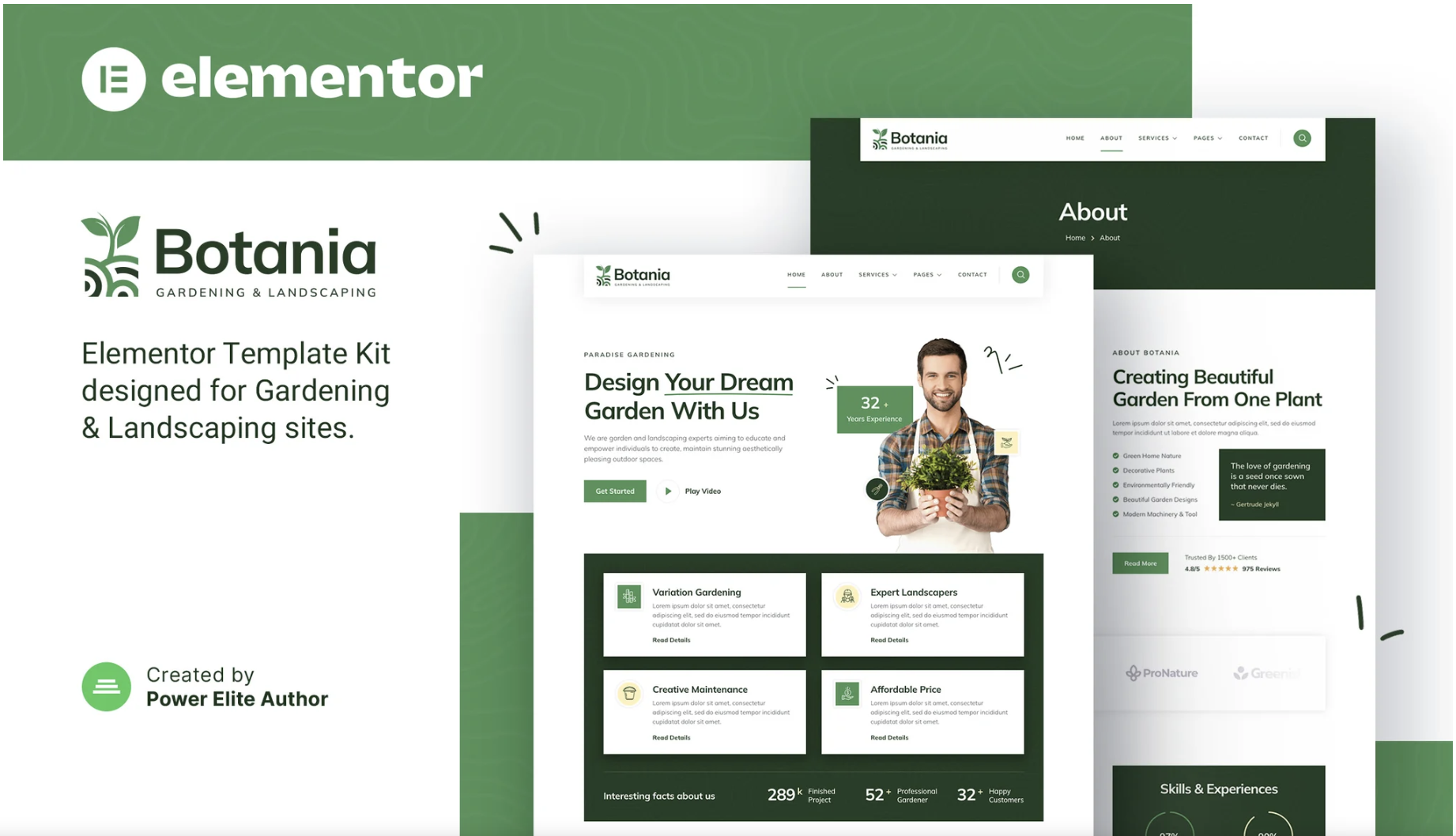 Botania – Gardening & Landscaping Elementor Template Kit