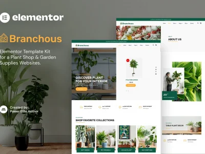 Branchous – Plant & Garden Store Elementor Template Kit