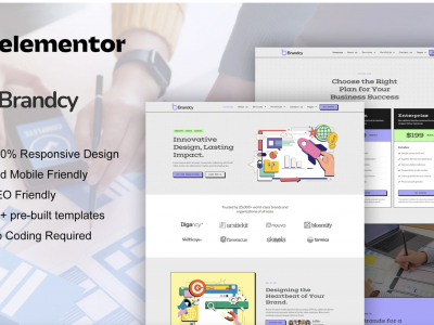 Brandcy - Branding & Digital Marketing Agency Elementor Template Kit