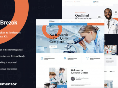 Brezok - Academic Research & STEM Elementor Template Kit