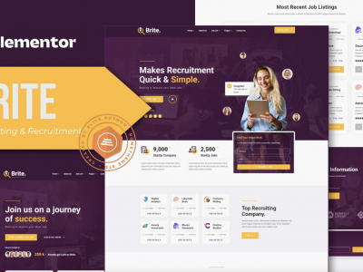 Brite - Job Listing & Recruitment Elementor Template Kit