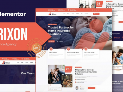 Brixon - Insurance Agency Elementor Template Kit