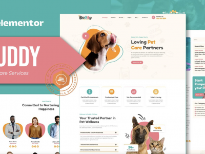 Buddy - Pet Care Services Elementor Template Kit