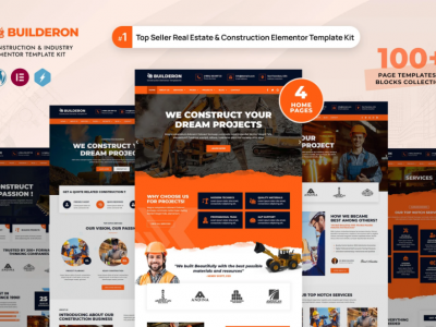 Builderon – Construction And Industry Elementor Template Kit