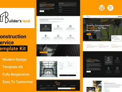 Builders Land - Construction & Building Elementor Template Kit