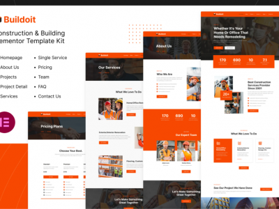 Buildoit  Construction & Building Elementor Template Kit