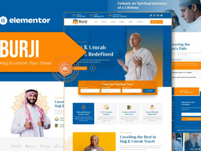 Burji - Hajj & Umrah Tour Travel Elementor Template Kit