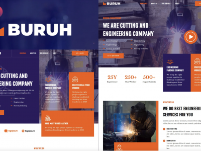 Buruh - Laser Cutting & Engineering Company Elementor Template Kit