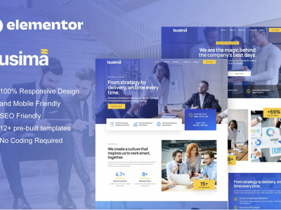 Busima - Business Consultant Elementor Template Kit