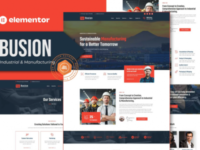 Busion - Industrial & Manufacturing Elementor Pro Template KIt