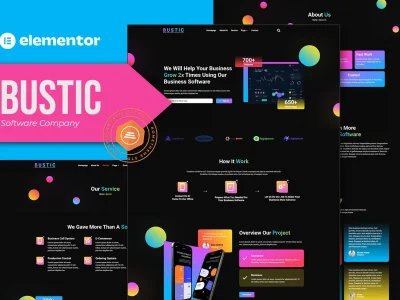 Bustic - Tech & Software Company Elementor Template kit