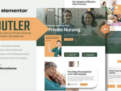 Butler - Home Care & Private Nursing Elementor Template Kit