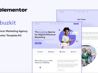 Buzkit - Influencer Marketing Agency Elementor Template Kit