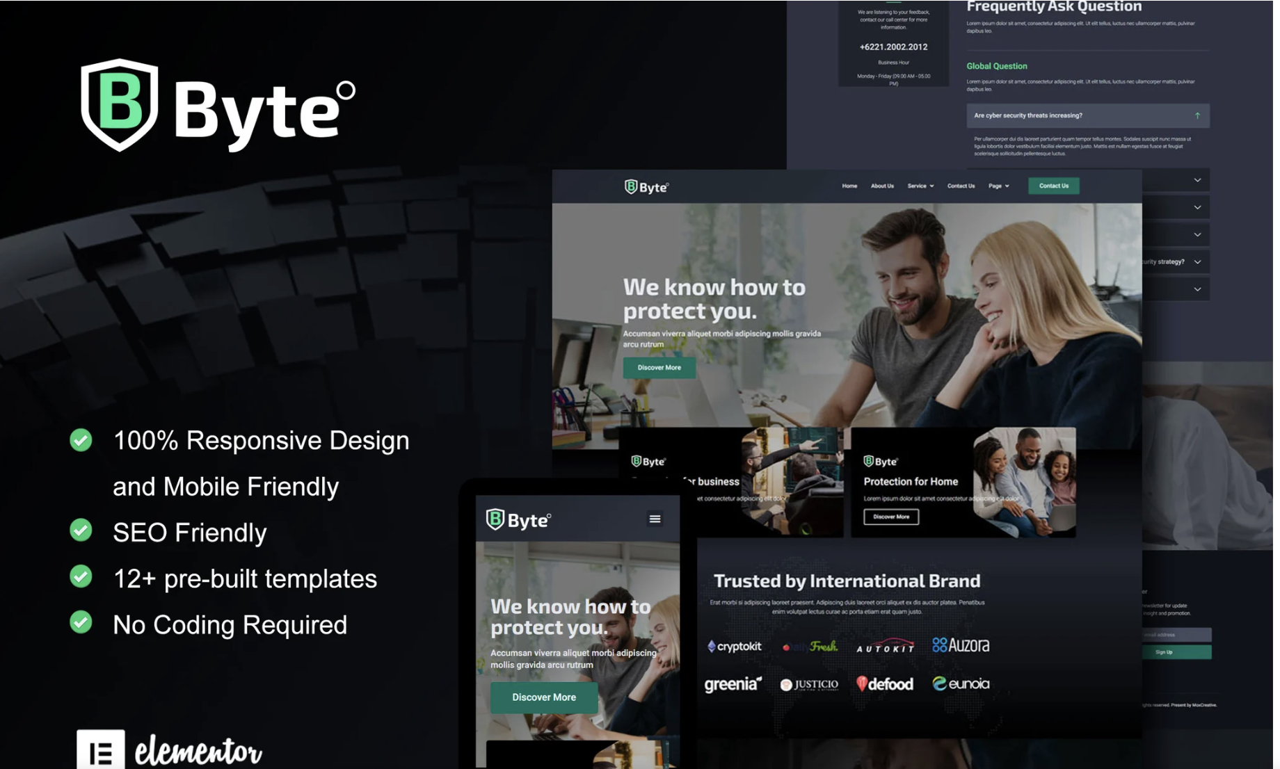 Byte - Cyber Security Business Elementor Template Kit