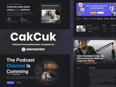 CakCuk - Podcast Channel Elementor Template Kit