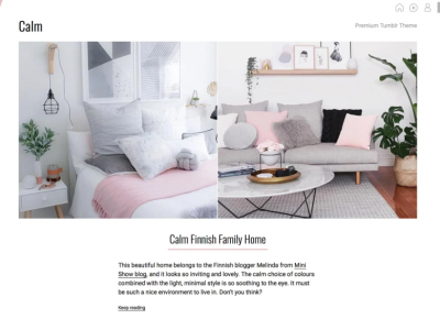 Calm Tumblr Theme