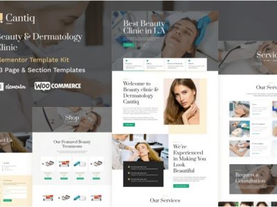 Cantiq - Beauty Clinic & Dermatologist Elementor Pro Template Kit