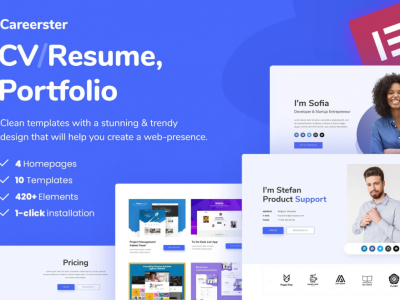 Careerster - CVResume Elementor Template Kit