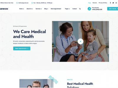 Carenow – Medical & Dentist WordPress Theme