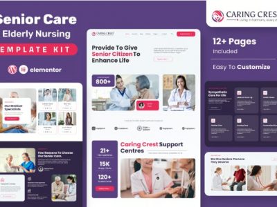 Caring Crest - Senior Care Services Elementor Template Kit